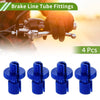 Bike 4 x M10 Aluminum Motorcycle Clutch Brake Cable Adjuster Screw Blue