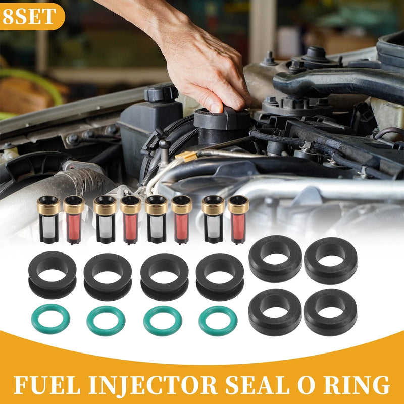 Yamaha NBR Rubber Fuel Injector Seal O-Ring Black 8 Sets