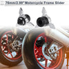 Make Model 0.59" Aluminum Alloy Plastic Motorcycle Slider Frame 2 x Pcs