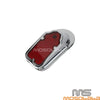 Harley Cafe Racer Chopper Chrome Red LED Tombstone Brake Tail Light