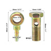 Motorcycle Iron Bronze Tone M10x1 Banjo Bolt with Copper Washer