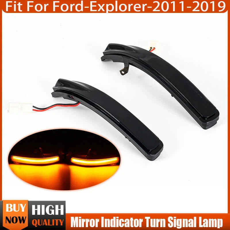 Ford Explorer 2 x Sequential LED Smoked Mirror Turn Signal Lights (2011-2019)