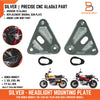 Honda Monkey Z125 Silver Aluminium Headlight Mounting Plate Pair (18-24)