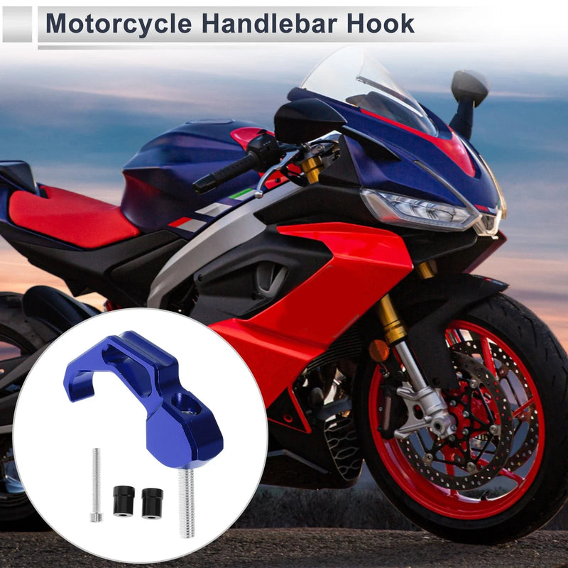 Finger Shape Motorcycle Hanging Hook 68mm Length Blue Black