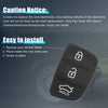 Hyundai 3 Button Car Remote Fob Case Insert Rubber Pad