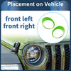 Jeep Wrangler 2 x Front Left & Right Headlight Trim Bezels (2027)