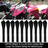 Motorcycle Cargo Belt Loop Tie Down Strap 10PCS Black 2.5 x 20.5cm