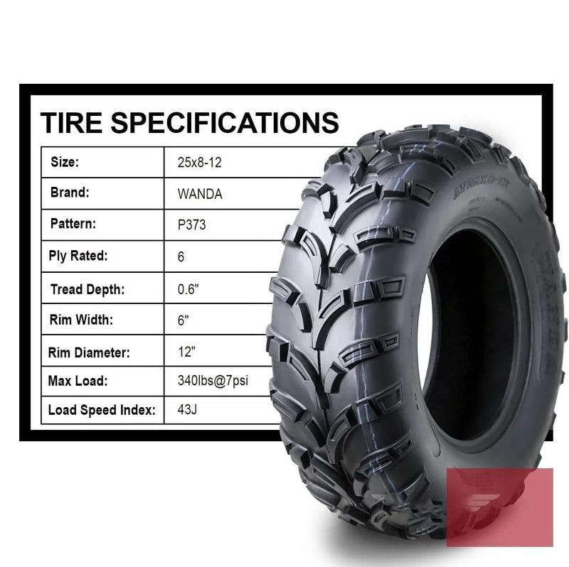 ATV WANDA Front 25x8-12 Tires