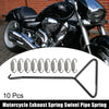 Motorcycles 10x Exhaust Pipe Spring 54mm 2.13" Stainless Steel