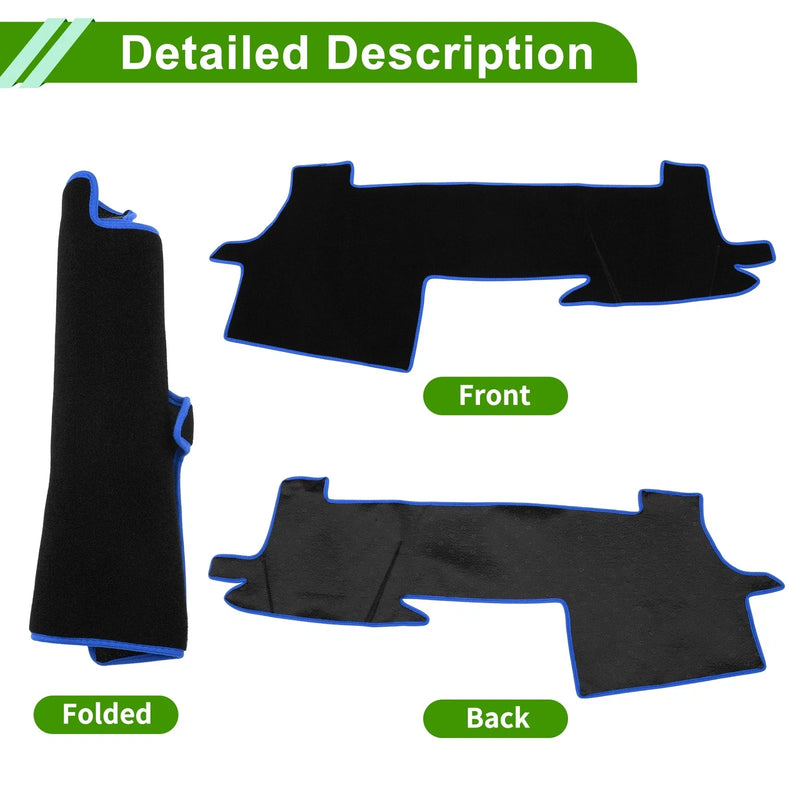 Toyota Mark X 130 Series (2009-2019) Black Blue Dashboard Cover