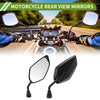 M10 Rear View Mirrors Leaf Shape Carbon Fiber Pattern Black Iron