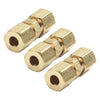 5 x Brass Brake Pipe Connector 33mmx10mm 3/16 Tube Joiner Union