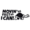 Turtle Slow Funny Car Window Bumper Decal Sticker