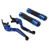 Suzuki DL1000 Blue Extendable Brake Clutch Levers & Handlebar Grips (2002-2023)