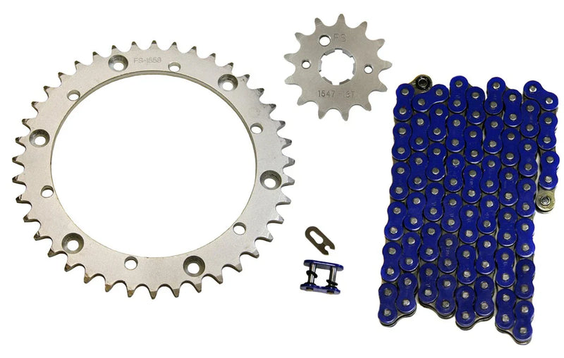 Yamaha Warrior 2 x Blue 520x98 O-Ring Chain & 13/40 Sprockets (1989–2004)