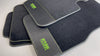 BMW X5 E70 - Carbon Fiber Leather Design Green Floor Mats (2007-2013)