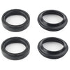 Front Fork Damper Shock Absorber 4 x Black Oil Seals Dust Seals (50-63)