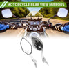 Motorcycle Rear View Mirrors Polygonal Shape Black Silver Tone Plastic