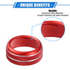 Chevrolet Corvette C6 (2005-2013) Red 3 x AC Climate Control Knob Rings