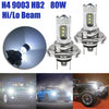 Vehicle 2 x H4 9003 HB2 60W 1800LM LED Headlight Lamp Globes Hi-Lo Beam