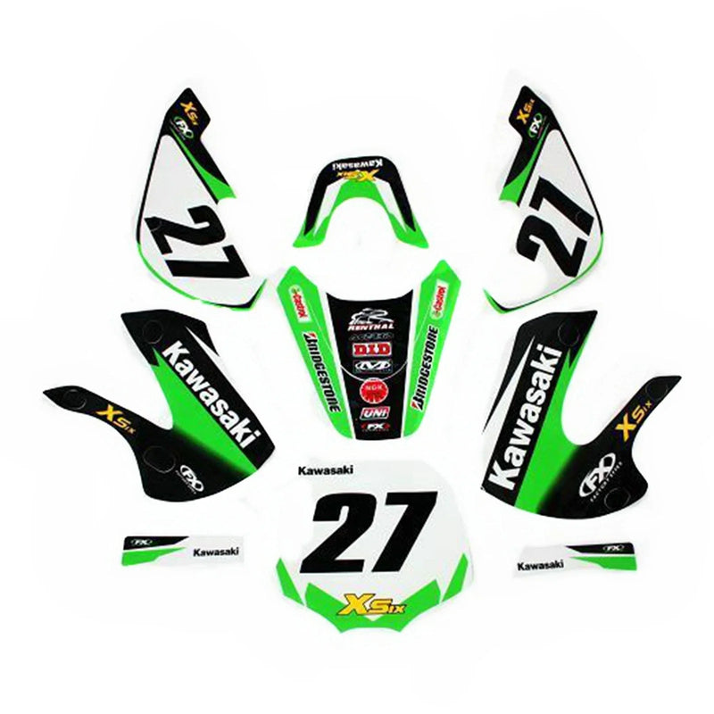 KLX 110 PIT PRO Dirt Bike 27 Classic Decals Stickers Kit