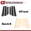Kia Stonic (2018-2022) Black 8 Pcs Door Pillar Window Trim