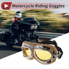 Motorcycle 1 Pc Motorcycle Riding Goggles Yellow Lens Brown Frame Sponge