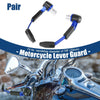 Pair Motorcycle Aluminum Alloy Brake Lever Hand Guard Protector 7/8" 22mm Blue