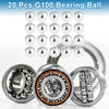 11.1mm Bearing Ball Steel G100 Precision Silver Tone 20 Pcs