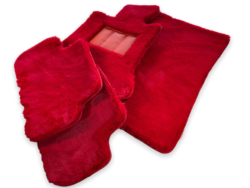 Rolls Royce Phantom Red Sheepskin Floor Mats (2003-2016)