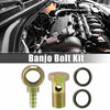 Motorcycle Bronze Tone Banjo Bolt Kit M18x1.5 with Copper Washers