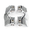 Harley Touring Chrome Finned Slotted Head Bolt Spark Plug Covers