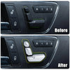 Mercedes Benz B180 6 x Silver Tone Door Seat Adjust Button Switch Covers