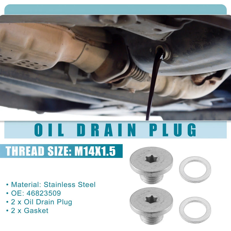 Chevrolet Cruze Engine Oil Drain Plug Bolt (Set of 2)