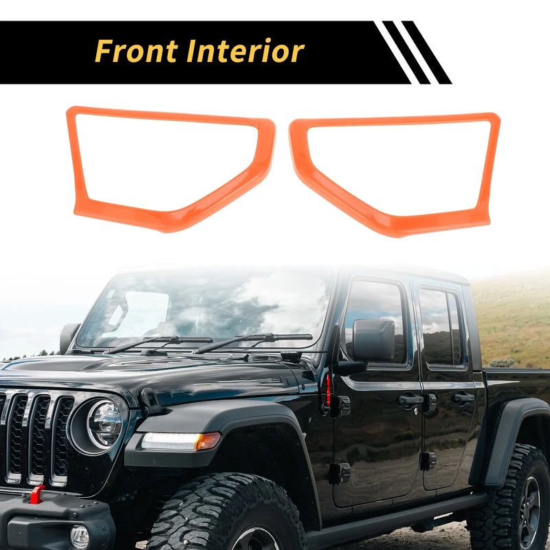 Jeep Wrangler JL JLU (2018-2024) Orange A Pillar Speaker Cover Trim