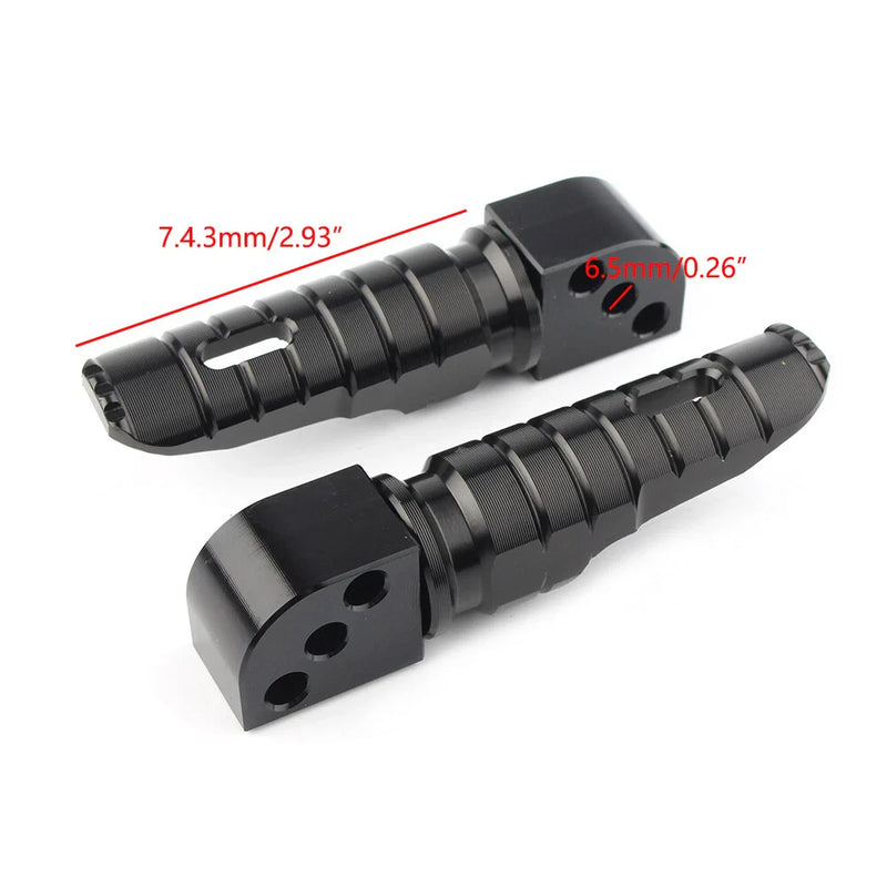 Kawasaki Ninja ZX-6R ZX-10R Grey Rear Passenger Foot Rest Pegs