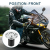 Motorcycle 2 x Handlebar End Plug / 18-20mm 32mm OD / Al Alloy Silver Tone