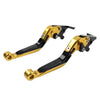 Suzuki GSXR600 GSXR750 GSXR1000 Gold Extendable Brake Clutch Levers (06-10)