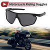 Motorcycle 1 Pc Motorcycle Riding Goggles Deep Gray Lens Black Frame