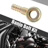 Motorcycle 1 x M8x1 Banjo Bolt Kit with Copper Washers