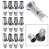 Valve Stem Hex Cap+Sleeve Cover Chrome Car Truck Tire Wheel Tyre