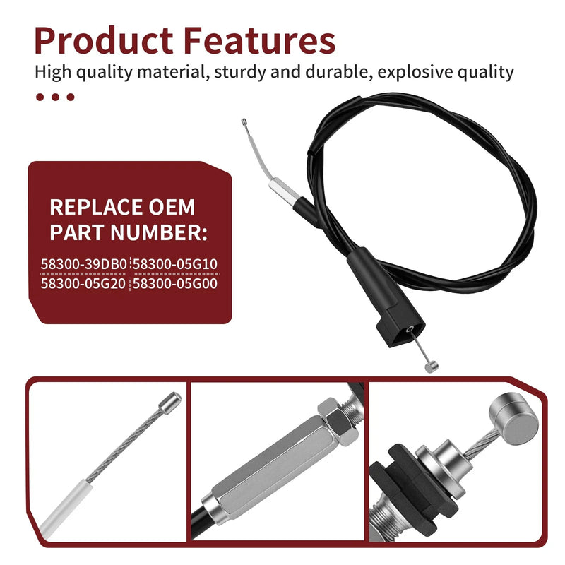 Suzuki Ozark 250 QuadRunner 250 KingQuad 300 Throttle Cable (1999–2007)