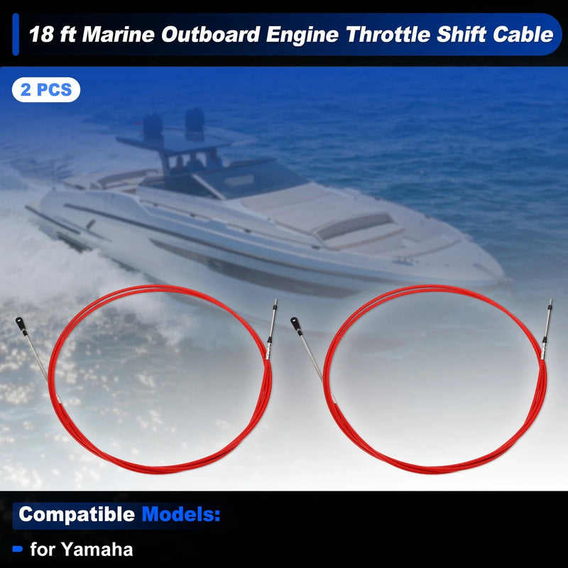 Yamaha 2 x Boat Throttle Shift Control Cable