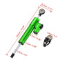 Motorcycle Steering Damper Universal Green Adjustable Linear Stabilizer