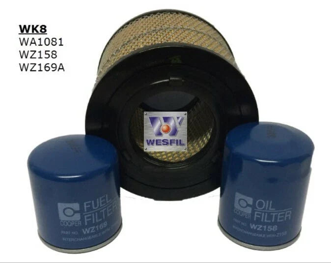 Holden Rodeo RA R9 3.0L 4JH1 WESFIL Filter Service Kit (2003–2006)