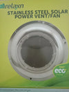 Solar Vent Stainless Steel Rechargeable Battery Easy Install Vent/Fan