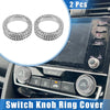 Honda Civic (2016-2021) Silver Tone 2 x Car AC Switch Knob Ring Covers