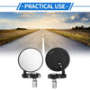 Motorcycle Black Aluminum M8 Rear View Mirrors Round Shape Handlebar