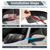 Toyota Sienna Rearview Mirror Cover Overlay  Black Carbon Fiber (11-20)