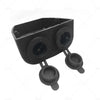 Boat Caravan RV - Black 12V-24V Dual Power Socket